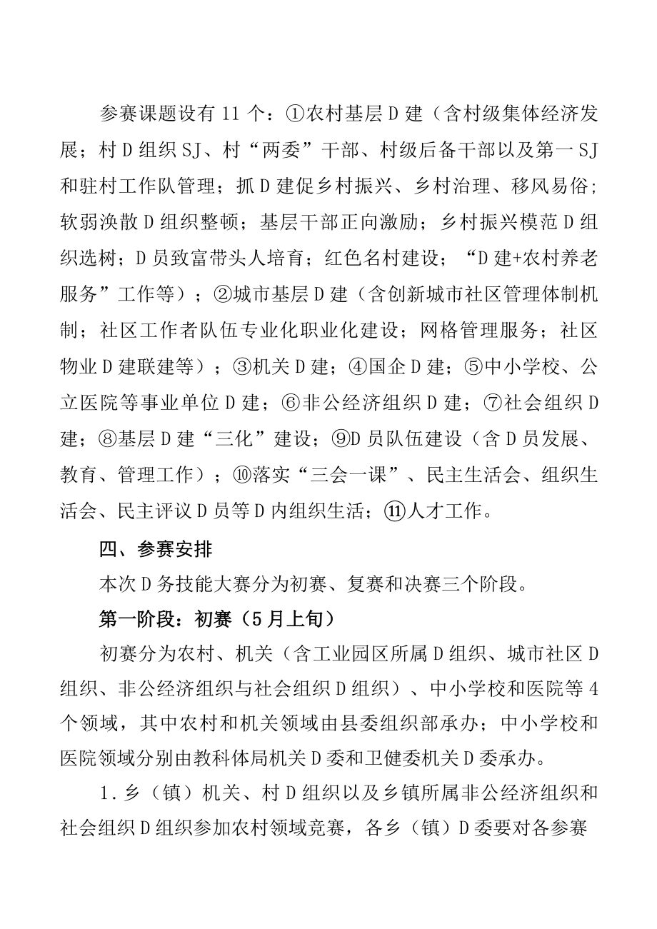 关于开展全县党务技能大赛的通知（经典实用模板建议收藏）.docx_第2页