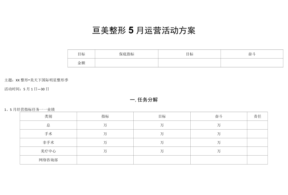 医美整形5月运营活动方案.docx_第1页