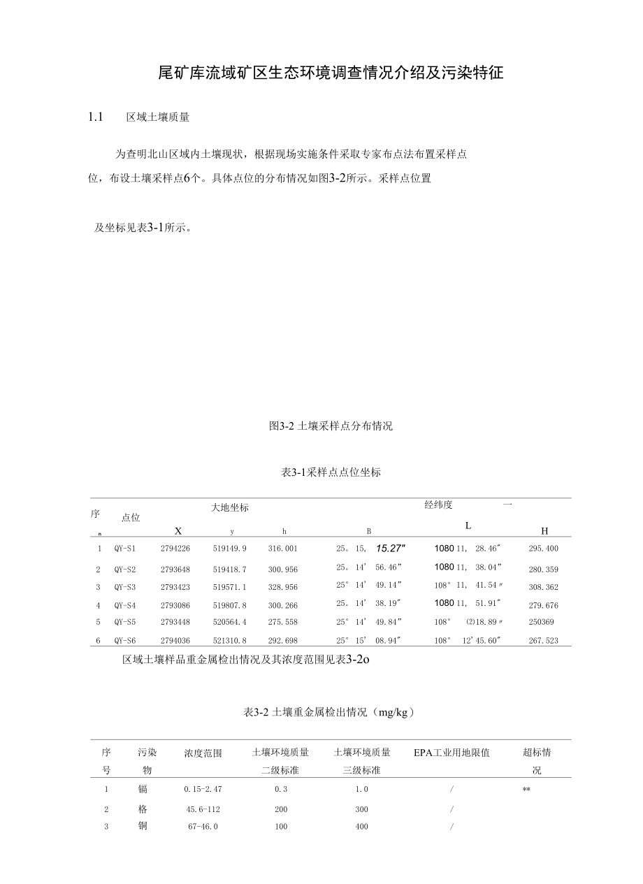 尾矿库流域矿区生态环境调查情况介绍及污染特征.docx_第1页