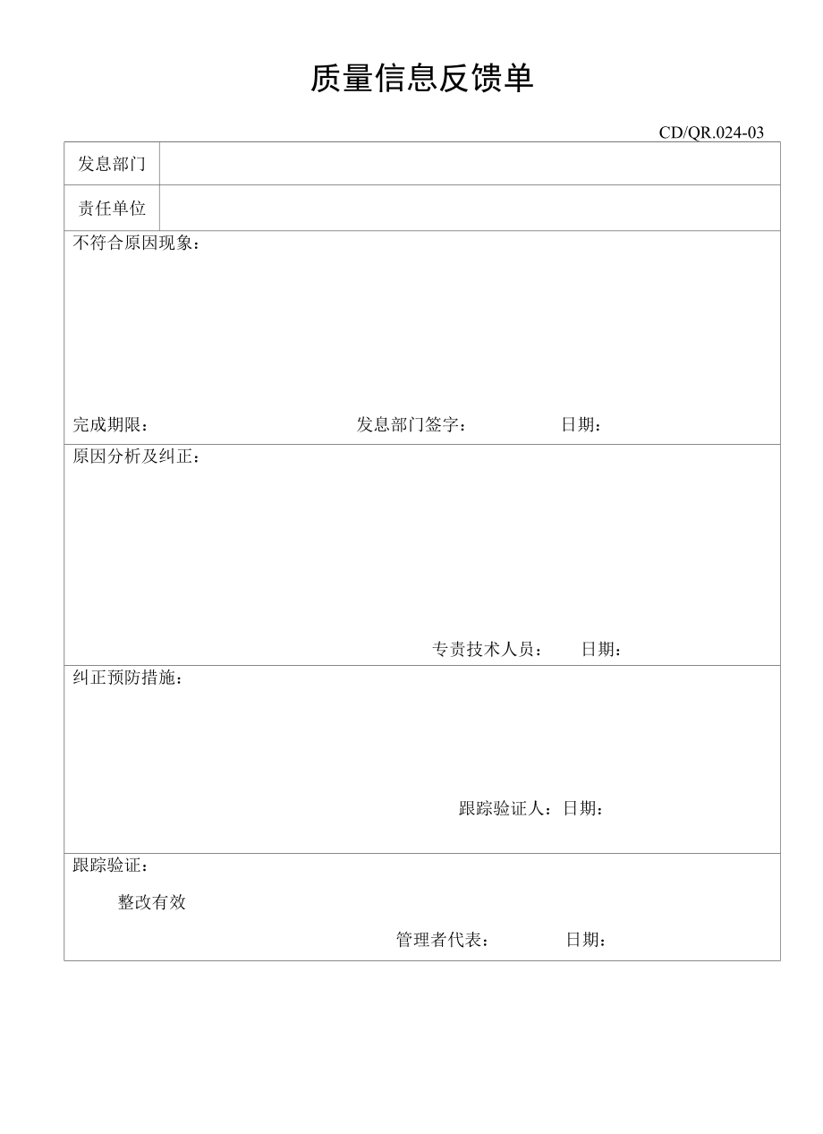 质量信息反馈单.docx_第1页