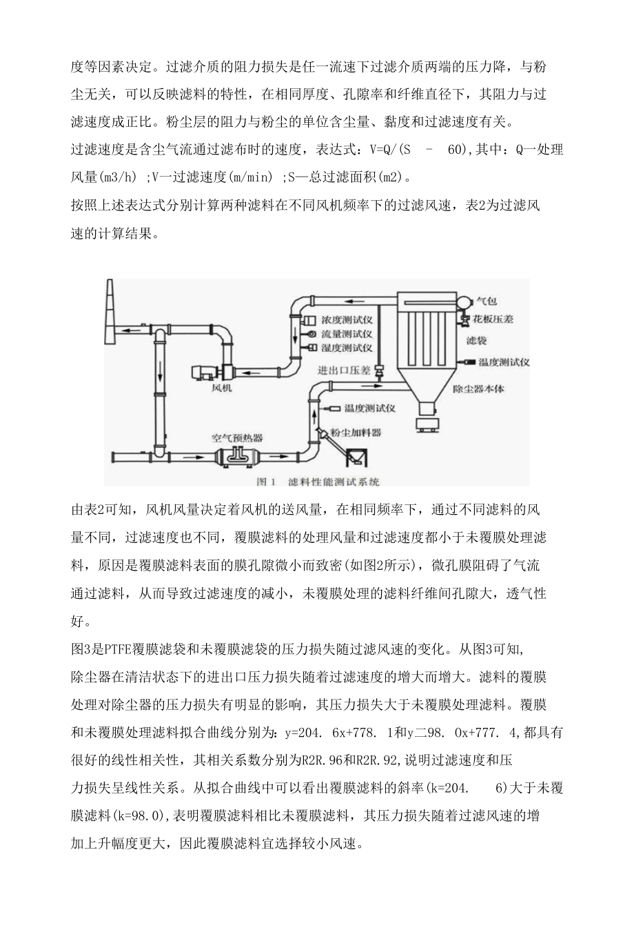 滤料的覆膜处理对袋式除尘器压力损失的影响.docx_第3页