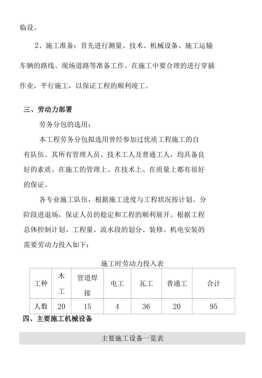 森林公园东沙河上游河道景面及输水管线工程施工组织与施工部署方案.docx_第3页