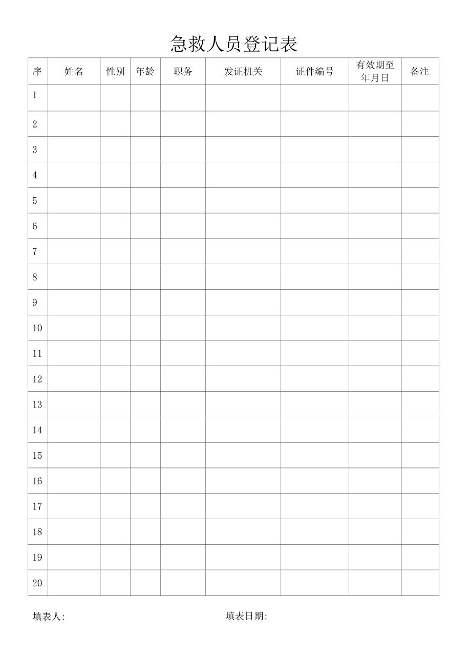 急救人员登记表.docx_第1页