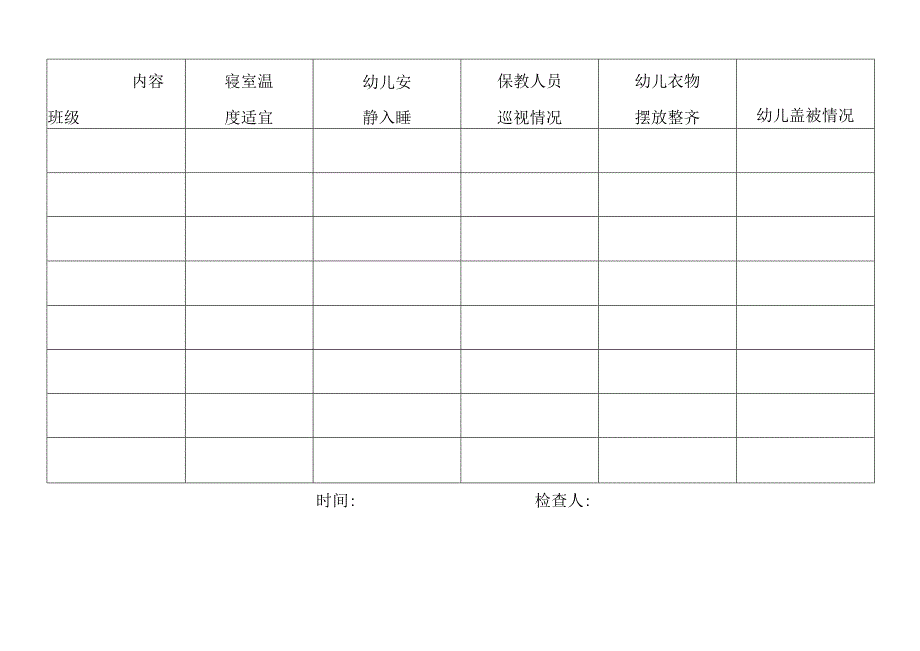 XX幼儿园幼儿午睡情况检查表.docx_第2页