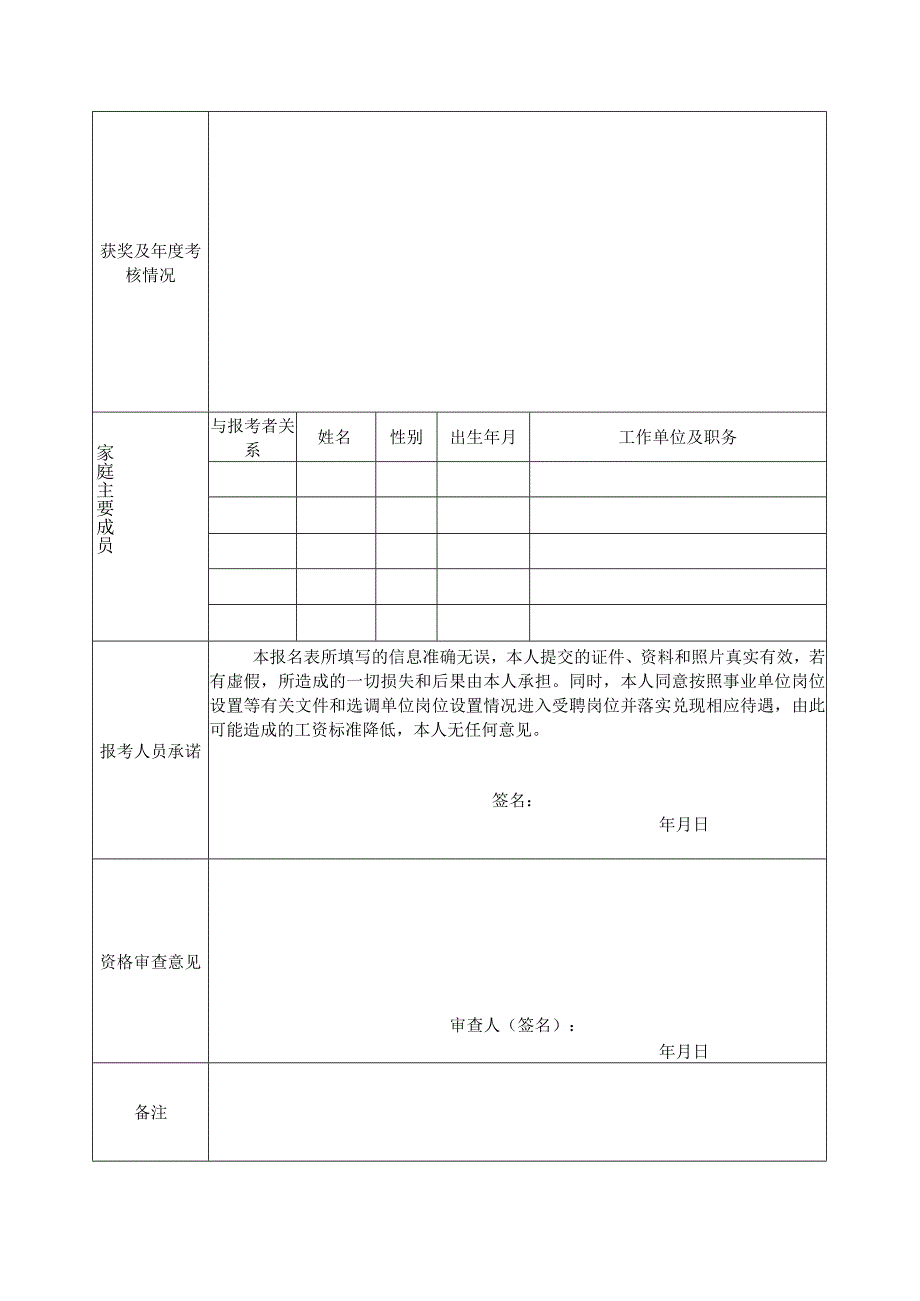 徐州市铜山区公开选调工作人员报名表.docx_第2页