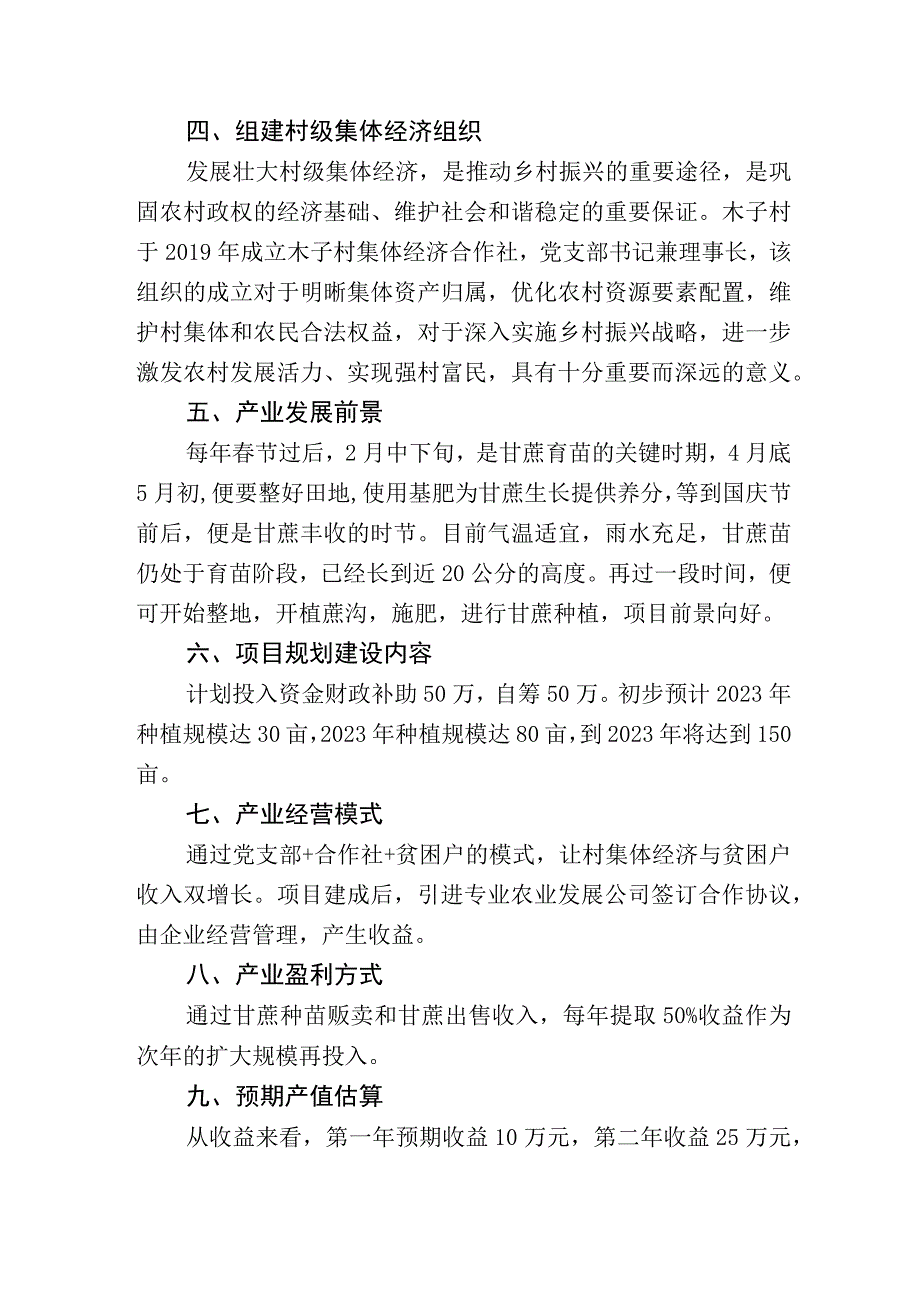 扶持壮大村集体经济项目申请.docx_第2页