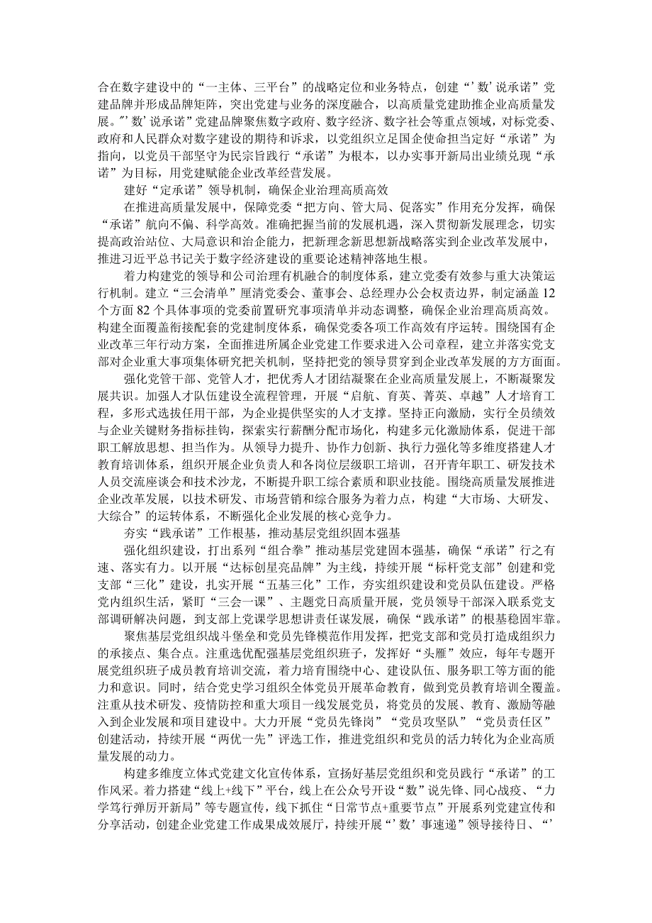 数说承诺强引领高质量党建汇聚企业磅礴发展力量.docx_第3页