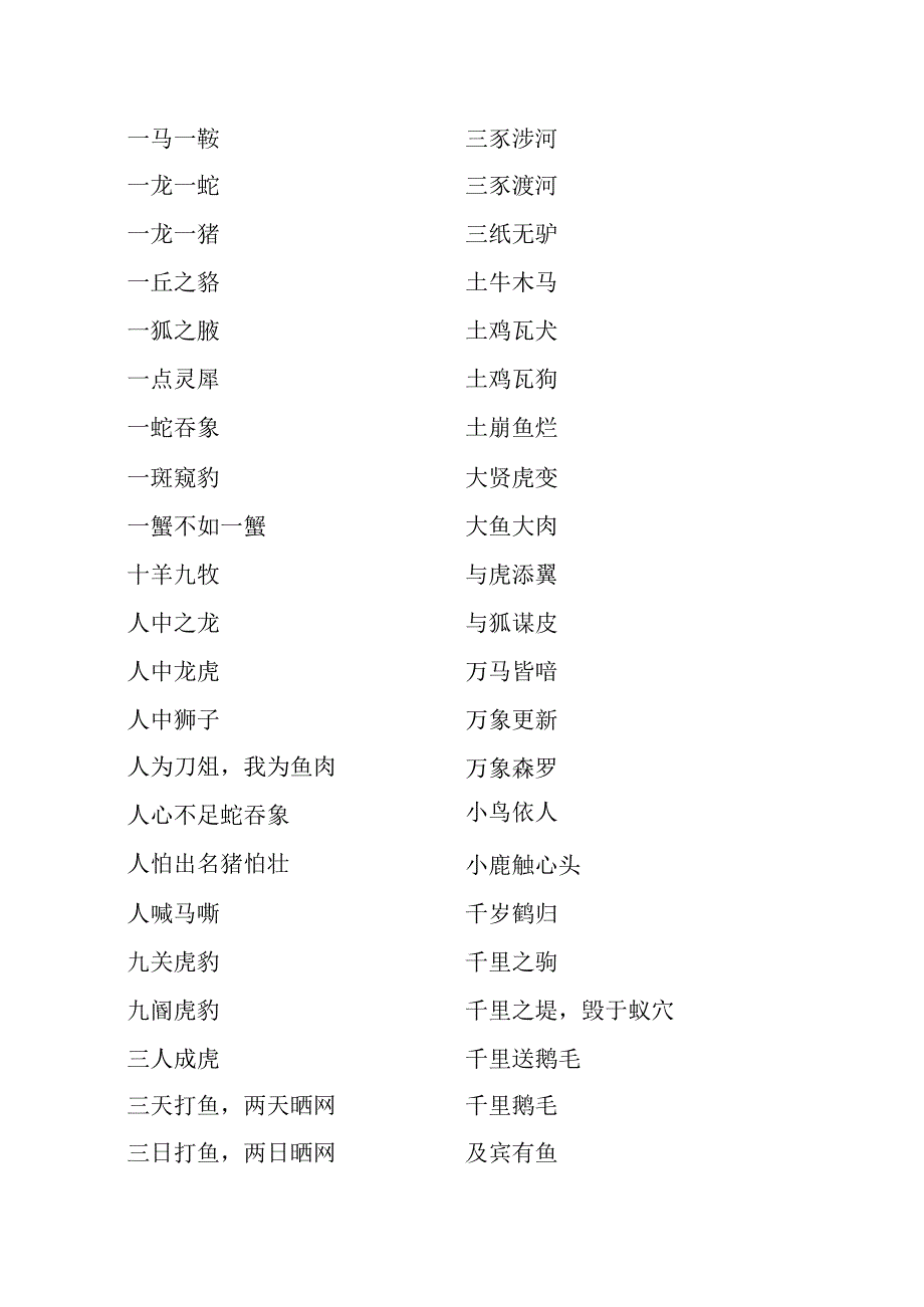 带动物的成语.docx_第1页