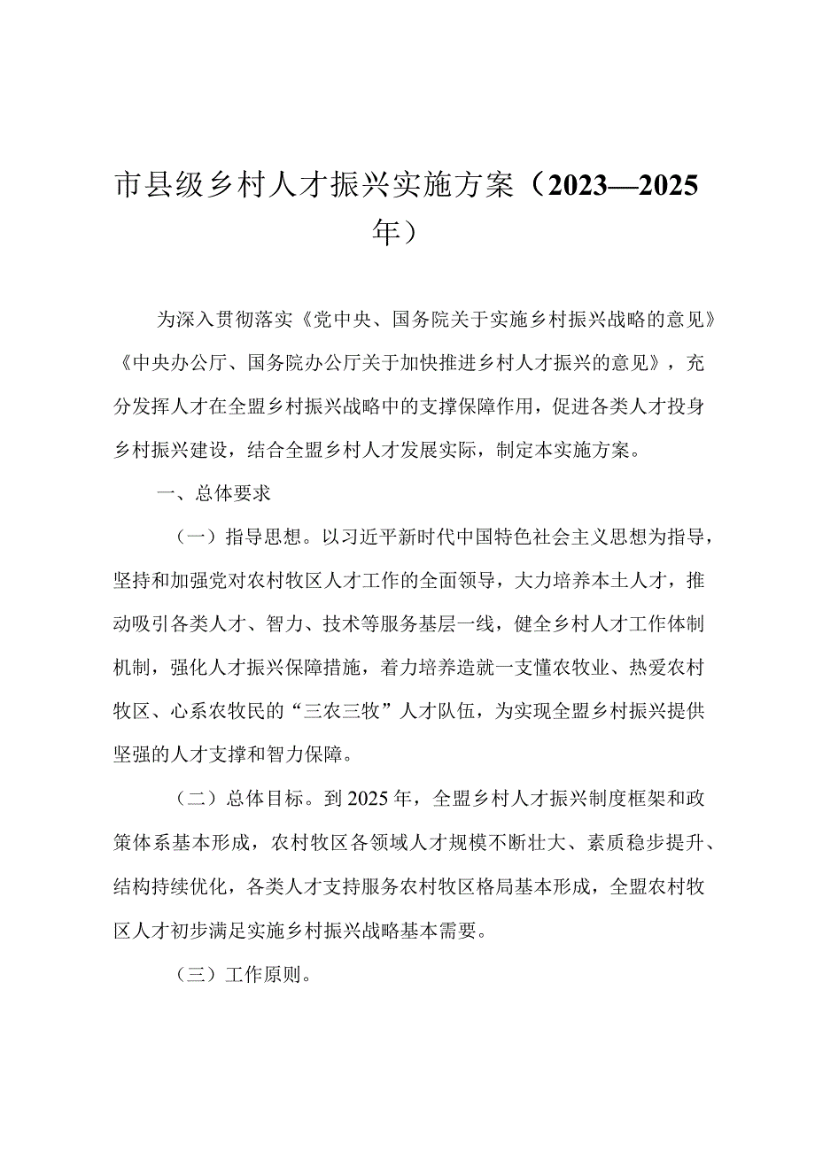 市县级人才振兴方案.docx_第1页