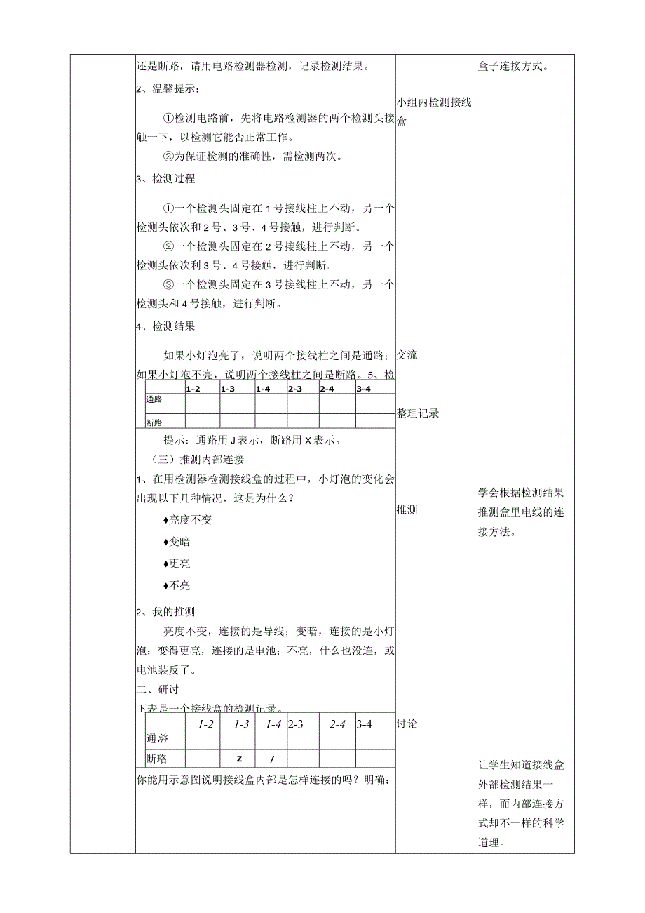 新教科版四年级科学下册25里面是怎样连接的教案2套.docx_第2页