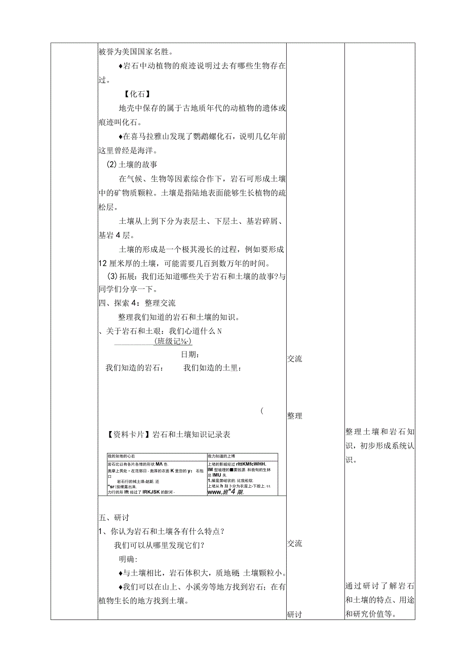 新教科版四年级科学下册31岩石和土壤的故事教案.docx_第3页