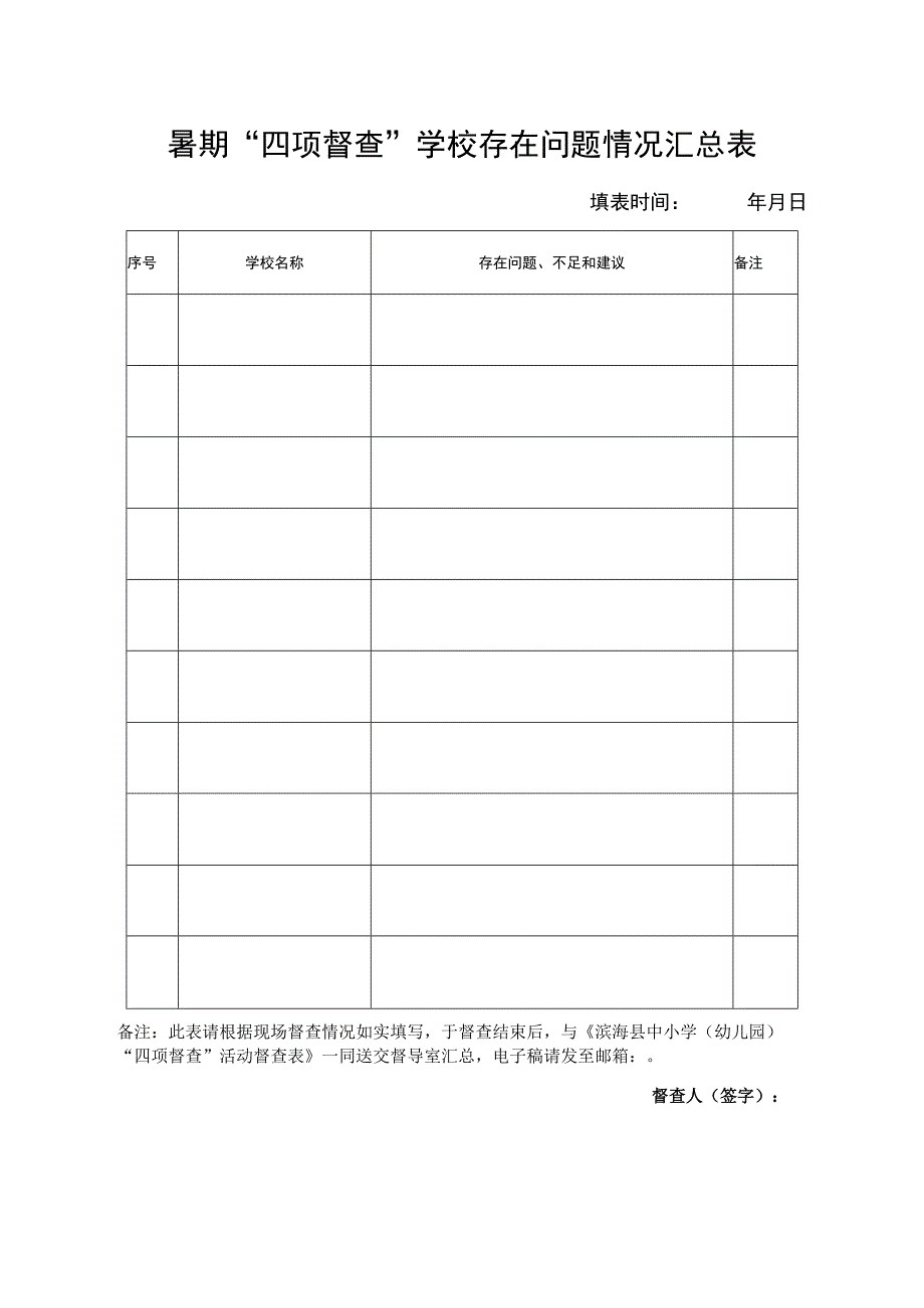 滨海县中小学幼儿园暑期四项督查活动督查表.docx_第3页