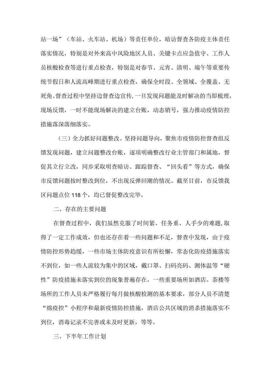 疫情防控督查组上半年工作总结.docx_第3页