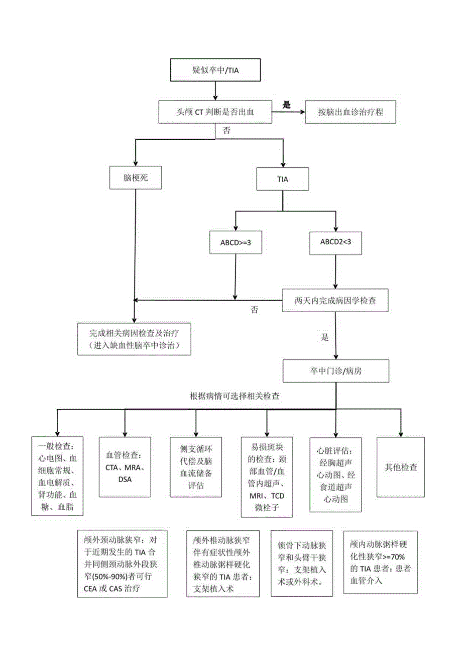 短暂性脑出血发作TIA的诊治流程.docx_第1页