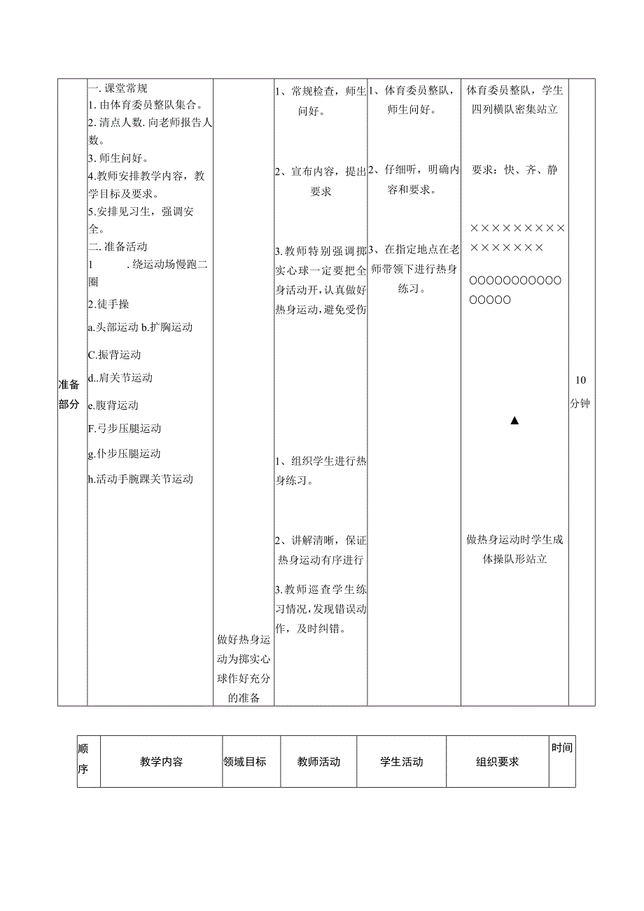 第二章田径双手投掷实心球教案体育八年级全一册.docx_第2页