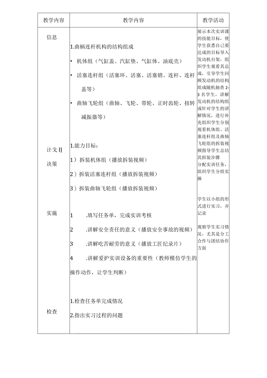 汽车拆装技能训练电子教案汽修系马蔚.docx_第2页