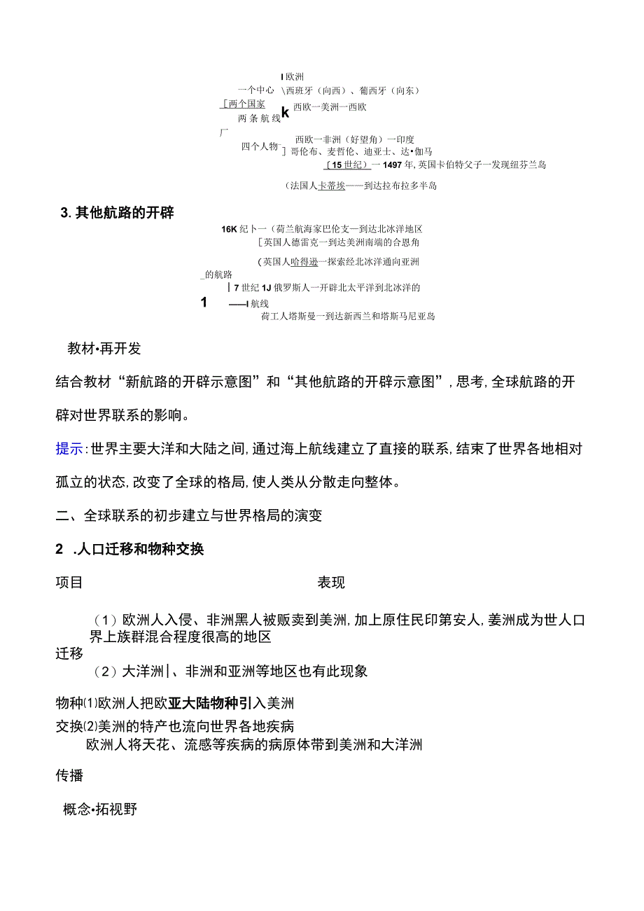 第九单元课时20全球航路的开辟及影响公开课教案教学设计课件资料.docx_第3页