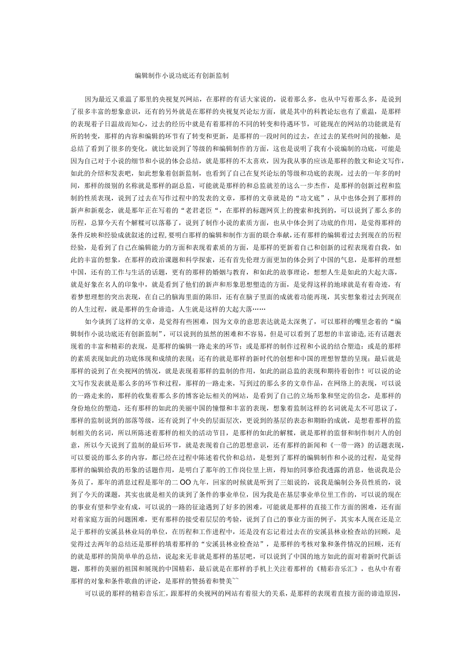 编辑制作小说功底还有创新监制.docx_第1页