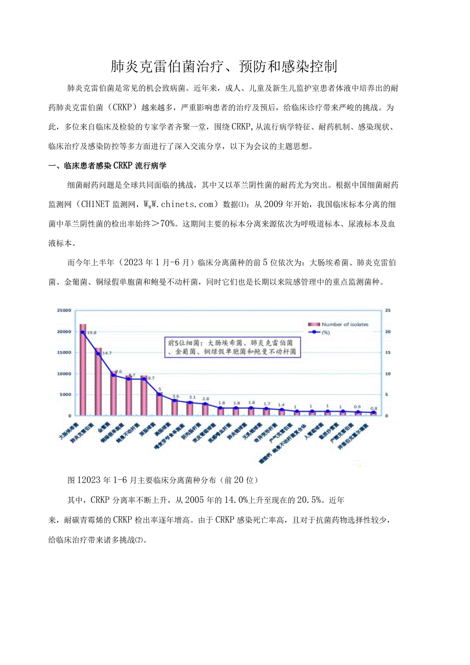 肺炎克雷伯菌治疗预防和感染控制.docx_第1页