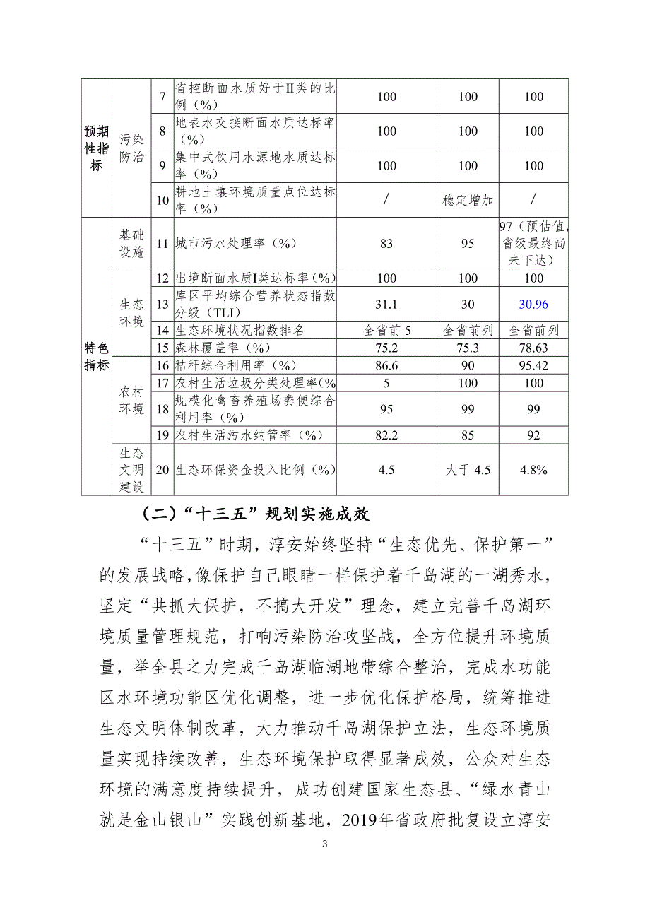 淳安县生态环境保护“十四五”规划.docx_第3页