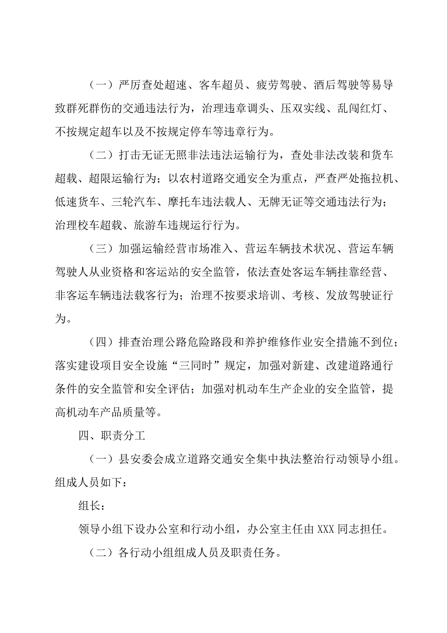 道路交通安全集中执法整治行动方案.docx_第2页