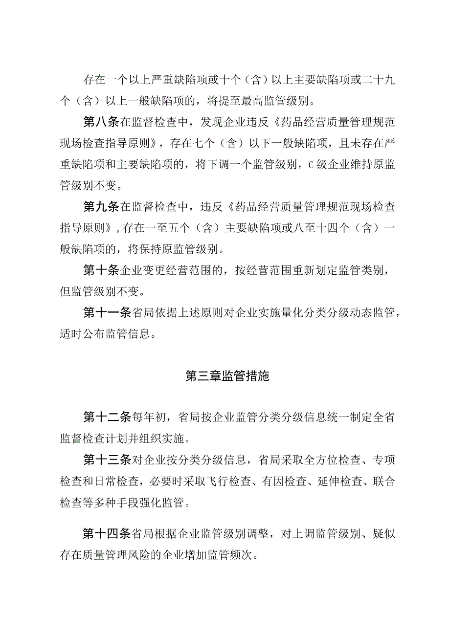 药品批发企业药品零售连锁总部分类分级监督管理办法.docx_第3页