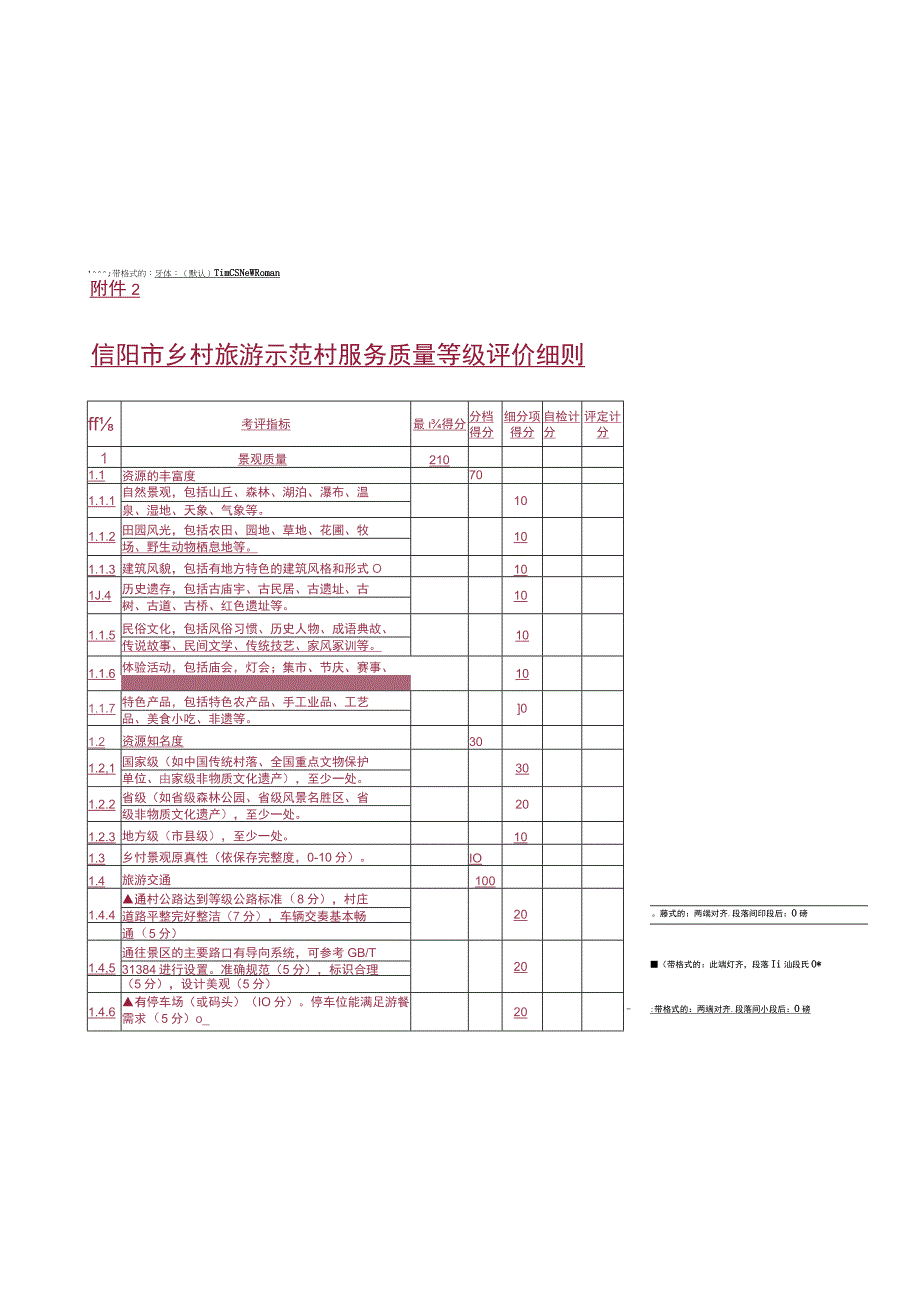 附件2信阳市乡村旅游示范村服务质量等级评价细则.docx_第3页