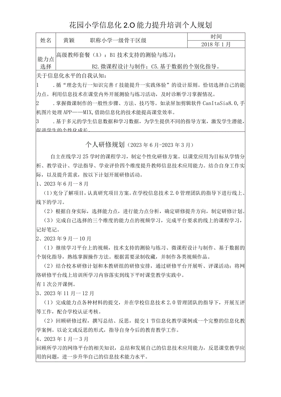 黄颖信息化20个人规划.docx_第1页