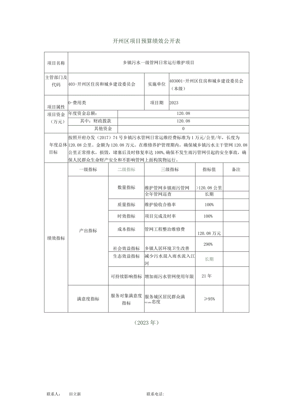 重庆市开州区住房和城乡建设委员会开州区2023年部门整体绩效目标表.docx_第3页