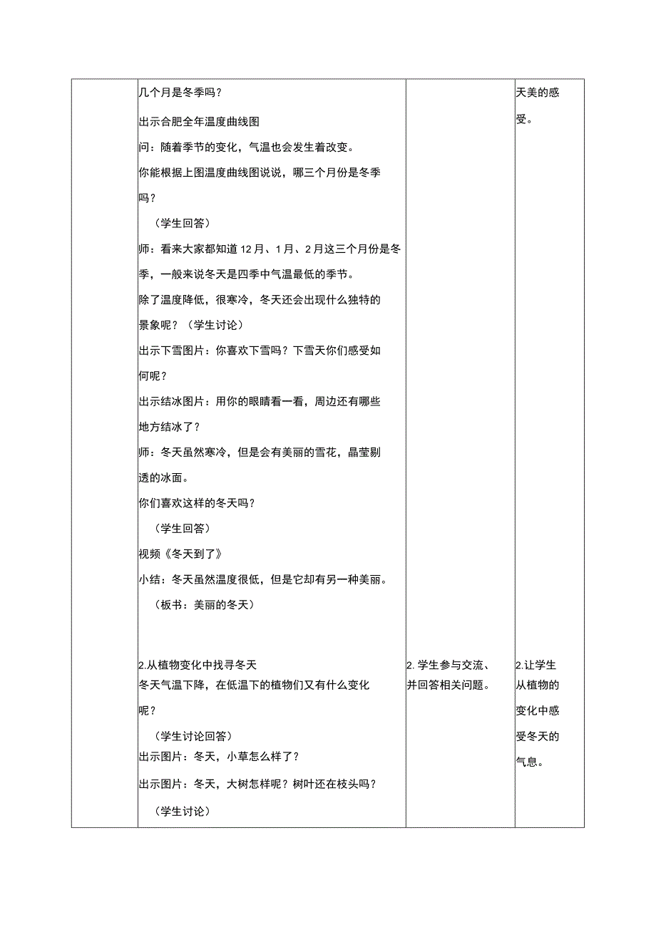 部编版道德与法治一年级上册教案美丽的冬天教学设计.docx_第2页