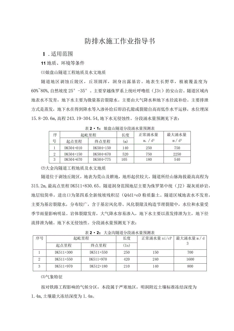 铁路项目隧道防排水施工作业指导书.docx_第1页