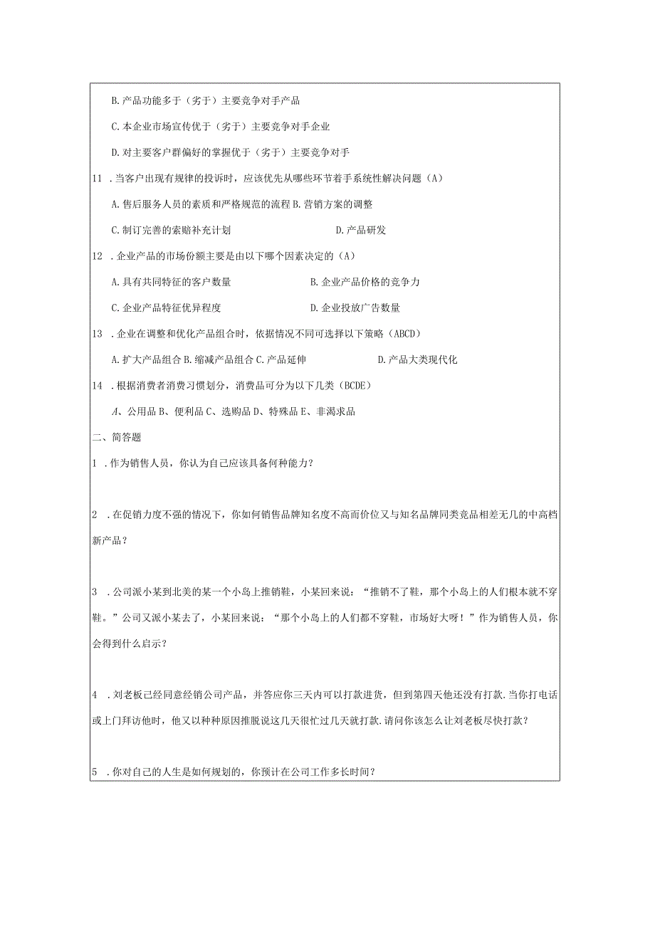 销售人员笔试试题范文.docx_第2页