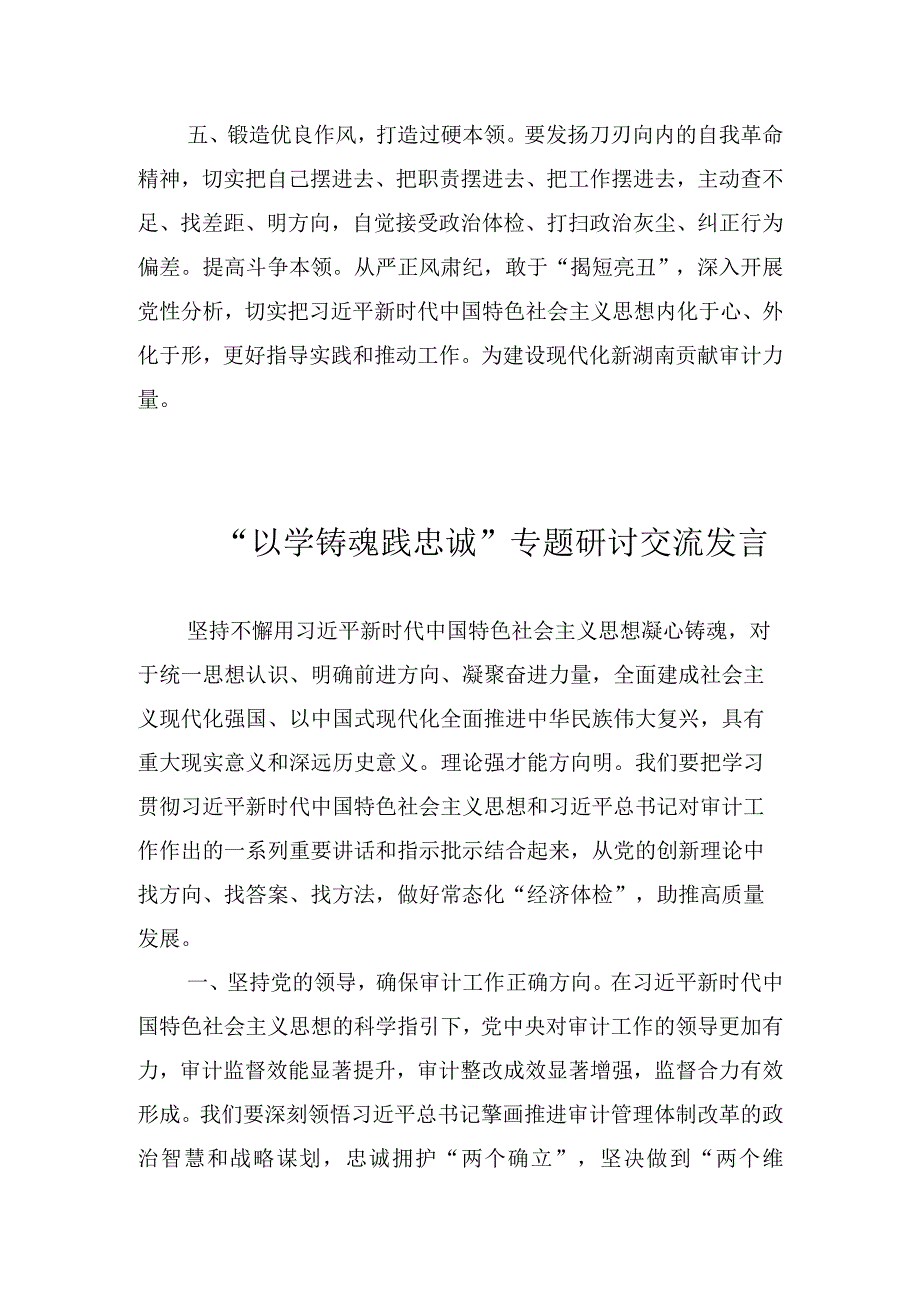 2023年以学铸魂践忠诚专题研讨交流发言材料 共四篇.docx_第3页