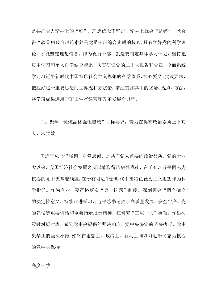 2023年国企党委书记主题教育读书班专题研讨发言材料5篇与主题教育专题学习研讨交流发言材料七篇汇编供借鉴.docx_第2页