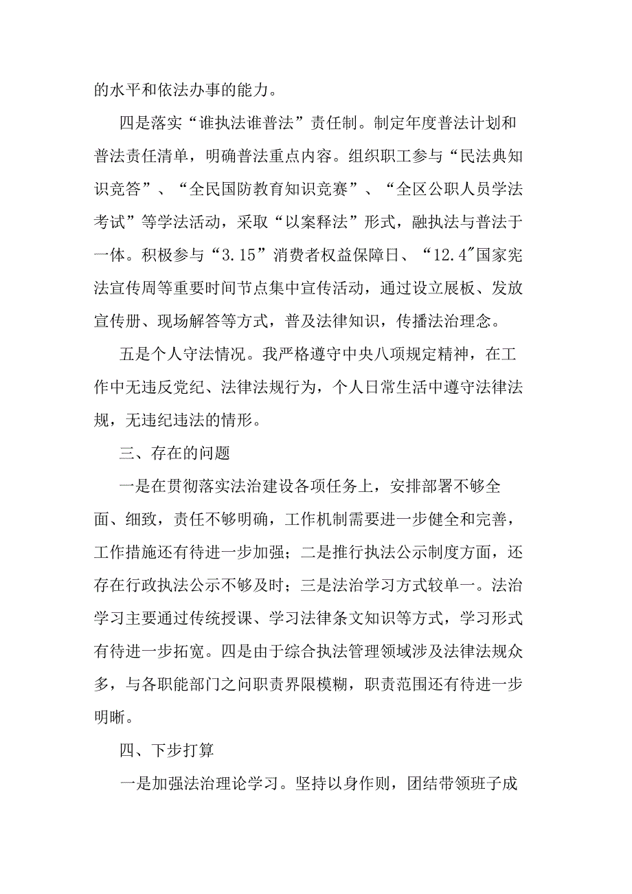 2023年执法局法治建设工作总结.docx_第3页