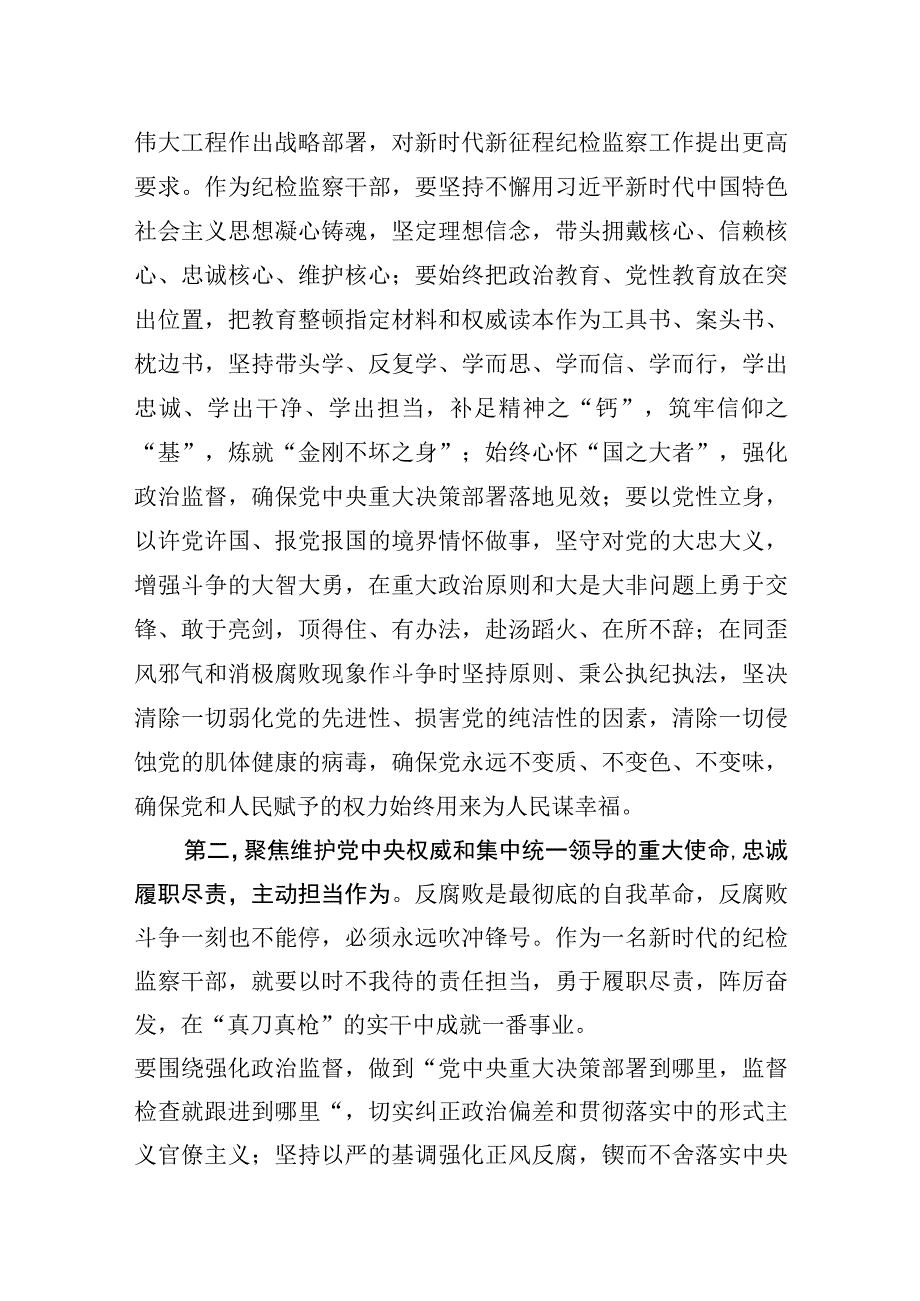 2023纪检监察干部队伍教育整顿心得体会研讨发言感悟三篇.docx_第2页