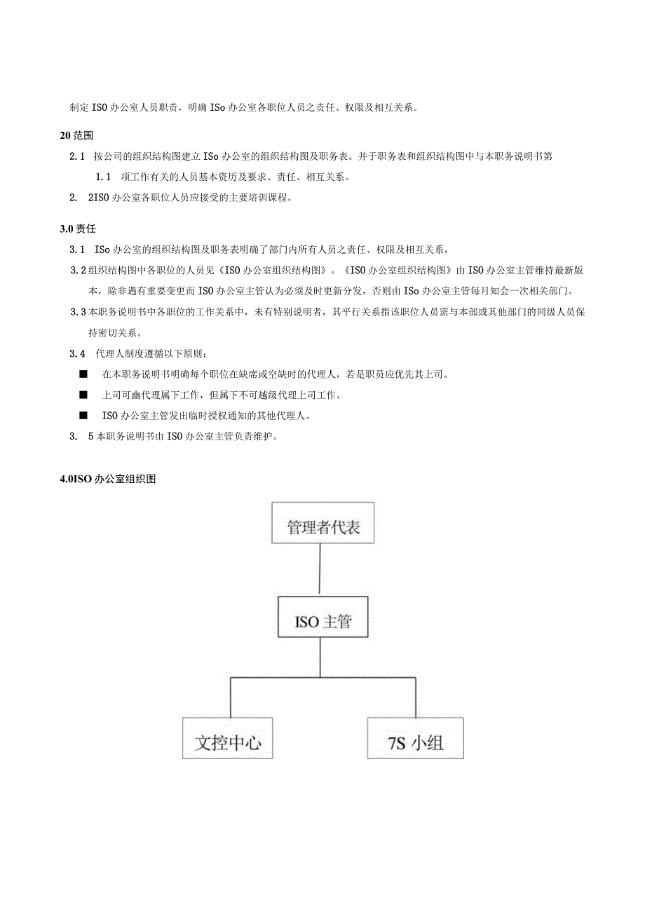 ISO办公室职务说明书.docx_第1页