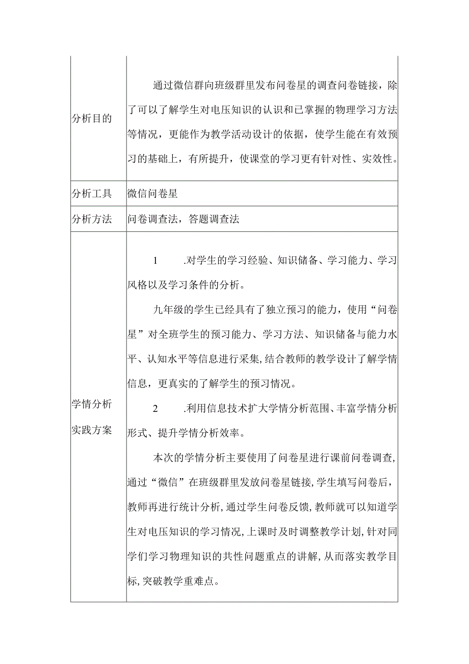 A1《电压》的课前学情分析方案.docx_第2页