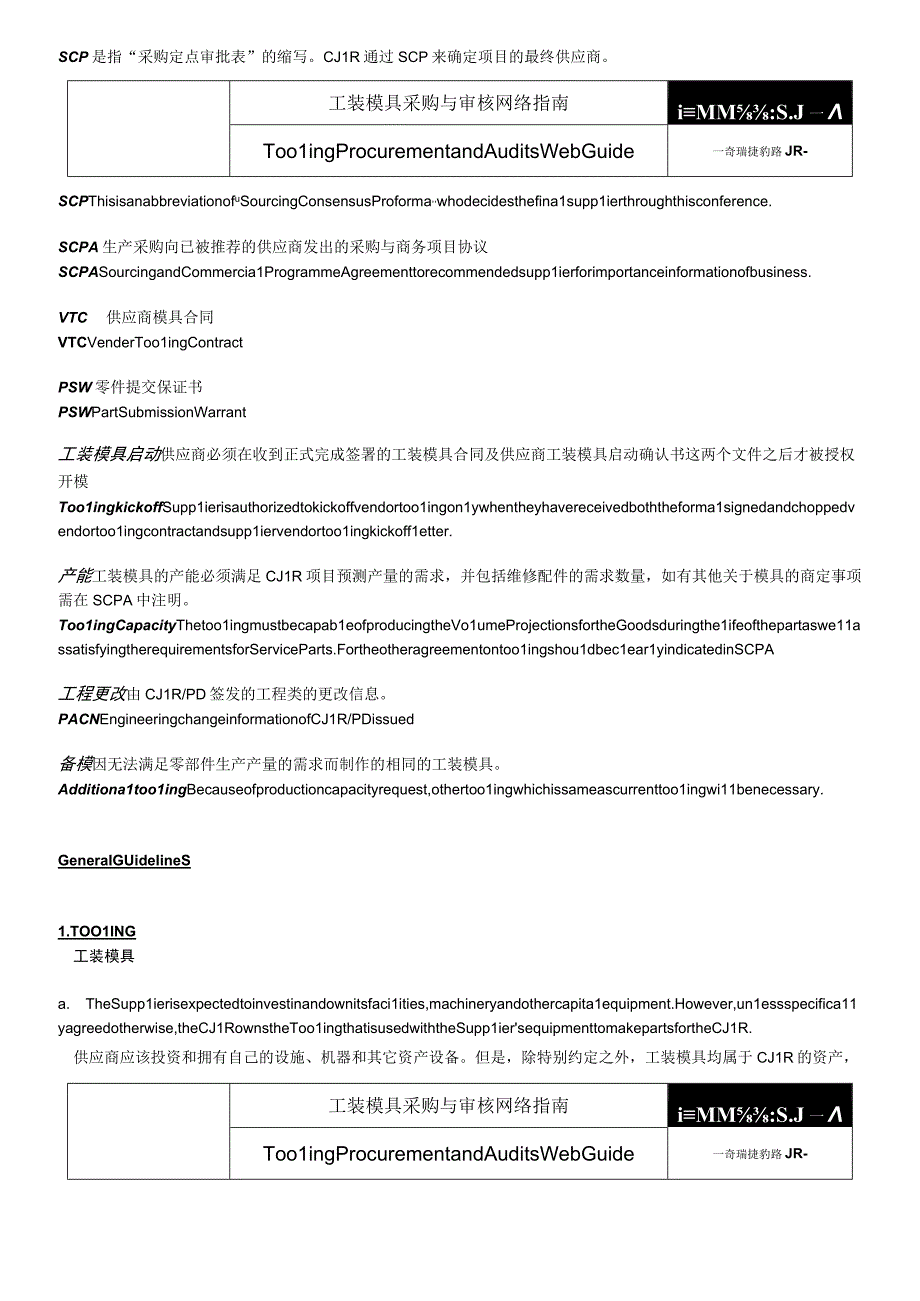 CJLRPURPPT005 模具采购与审核网络指南 Tooling Procurement and Audit Web GuideV3.docx_第2页