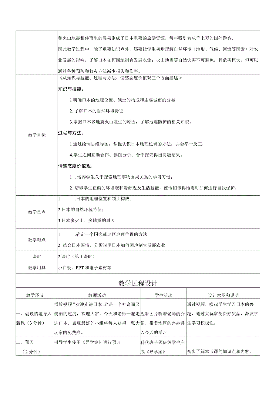 《第一节日本》教学设计云南省市级优课.docx_第2页