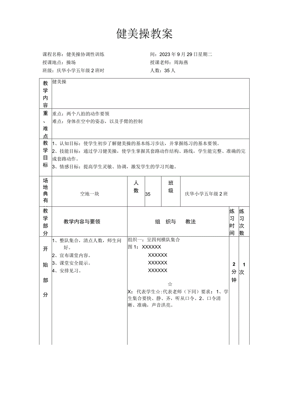 体育与健康人教5～6年级全一册健美操教案.docx_第1页