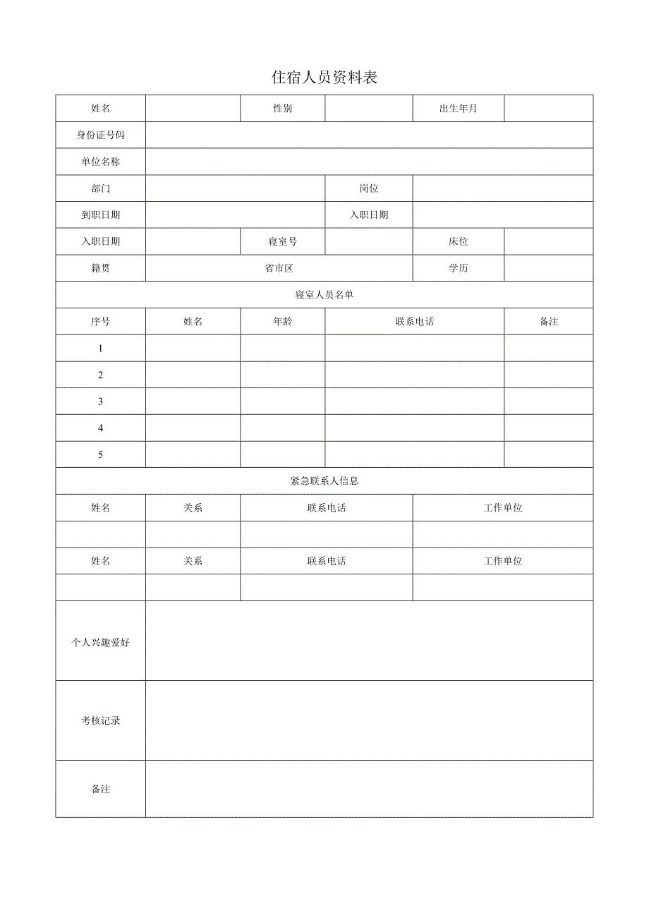 住宿人员资料表.docx_第1页