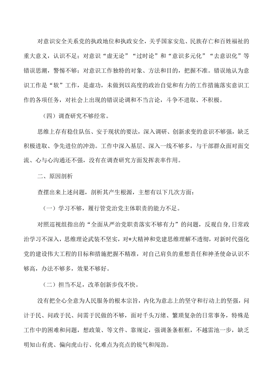 个人反馈问题对照发言.docx_第2页