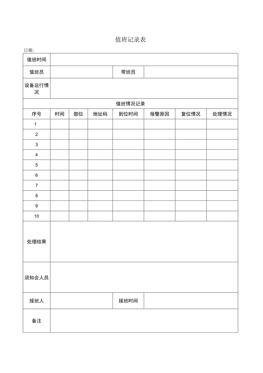 值班记录表.docx_第1页