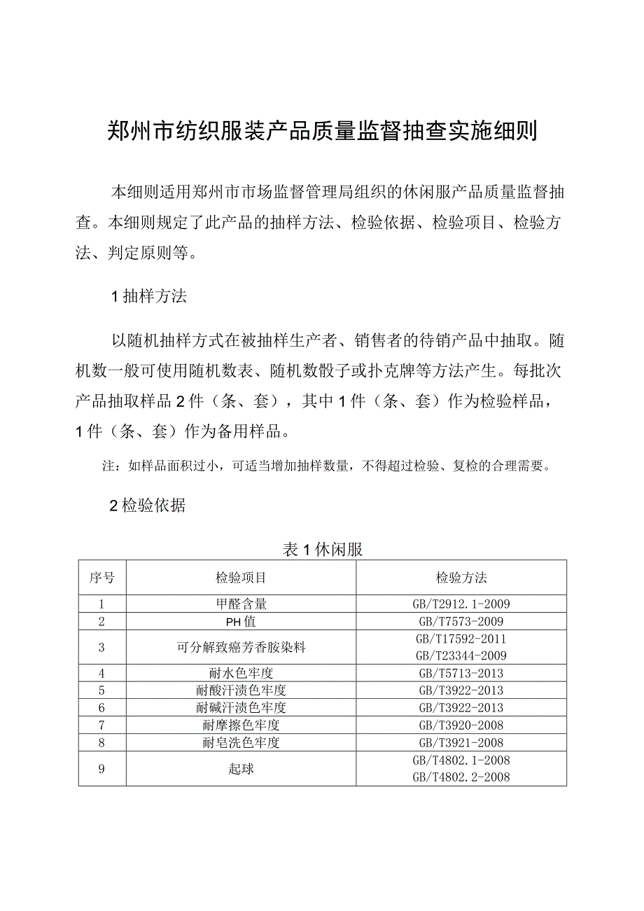 产品质量监督抽查实施细则纺织服装.docx_第1页