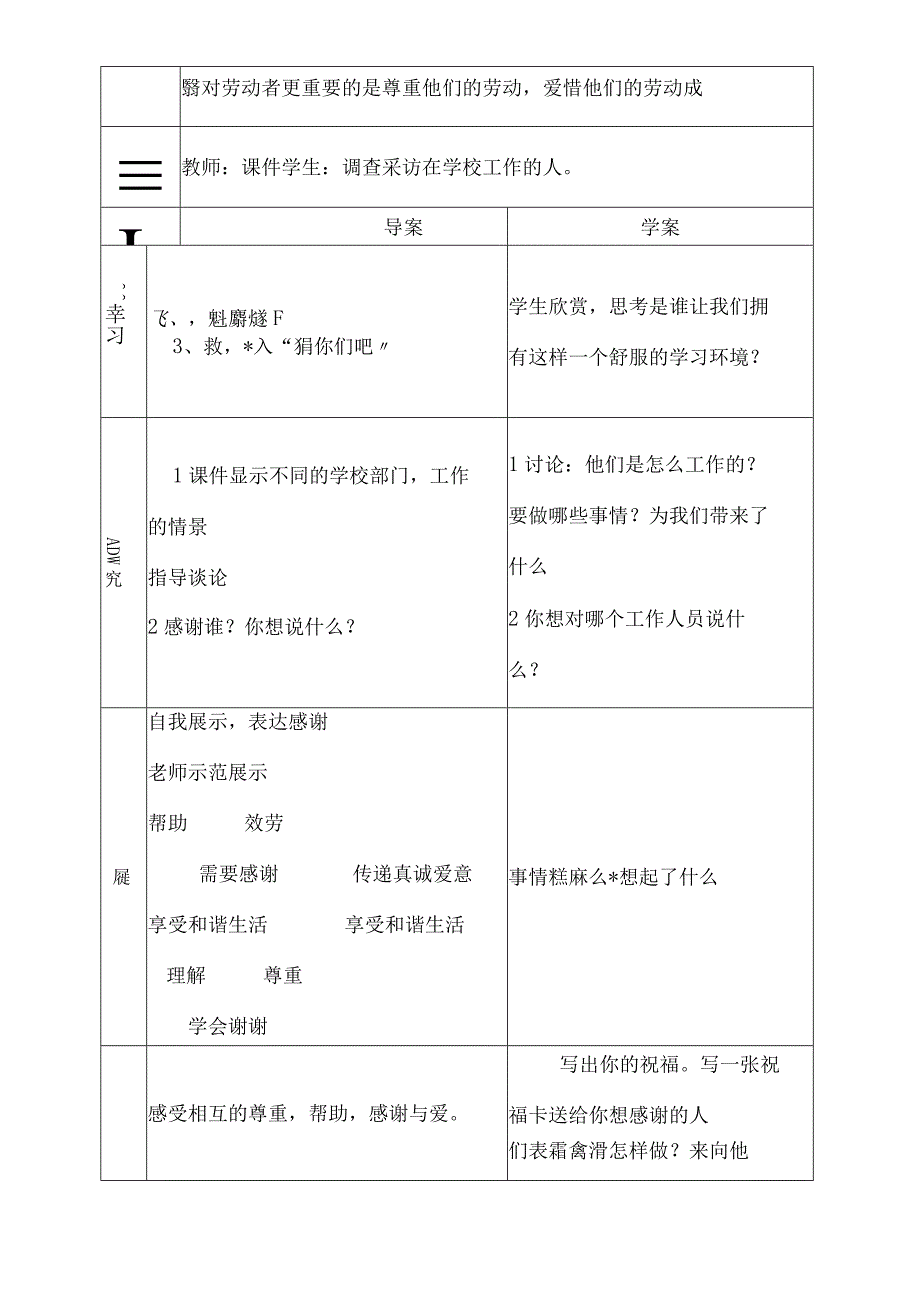 三年级上思想品德导学案411学校里工作的人们1_鄂教版.docx_第3页