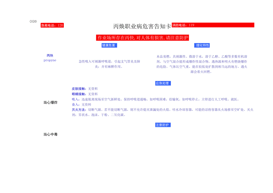 丙炔安全周知卡职业危害告知卡理化特性表.docx_第2页