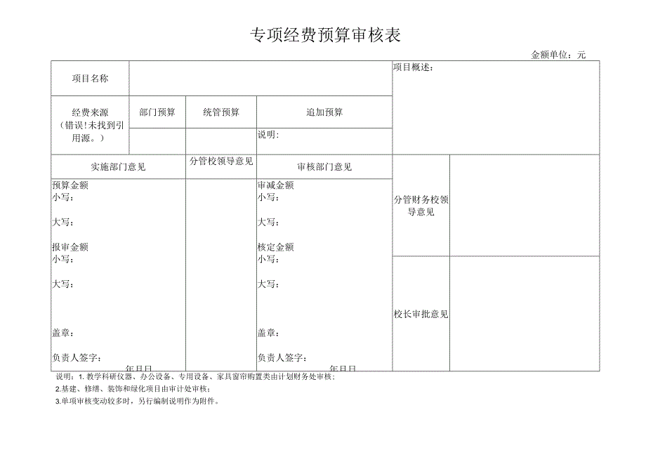 专项经费预算审核表.docx_第1页