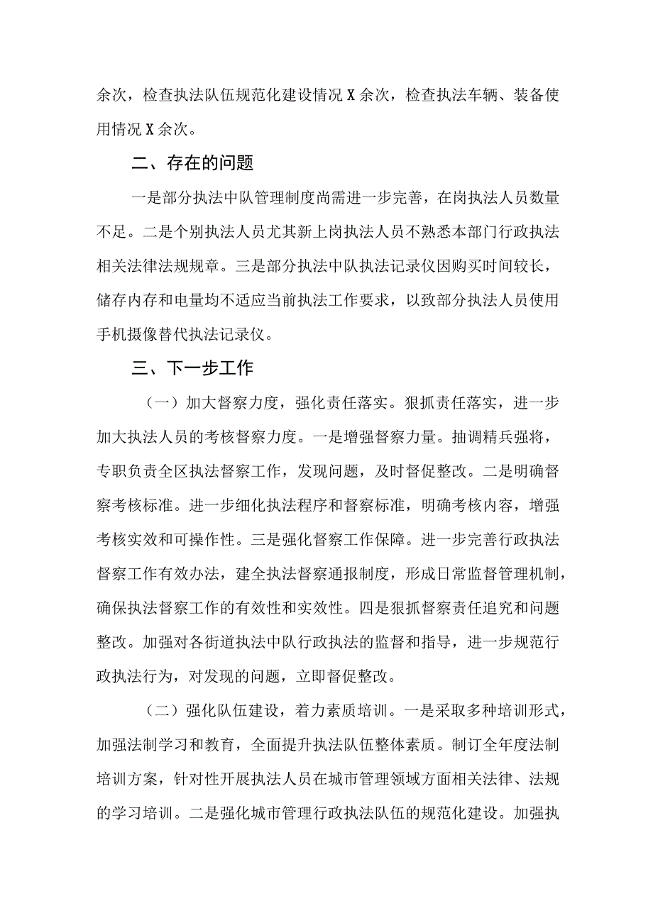 X区综合行政执法局2023年执法监督工作总结.docx_第3页