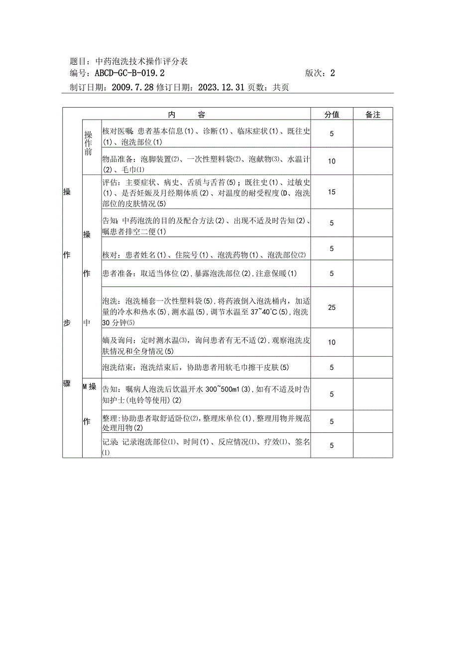 中医护理技术操作中药泡洗技术操作流程与考核评分标准.docx_第3页